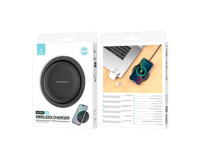Techancy Carregador sem fio  15W TF2799, compatível com várias marcas de smartphones, carga rápida e segura, leve e portátil